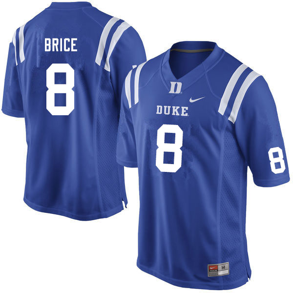 Duke Blue Devils #8 Chase Brice College Football Jerseys Sale-Blue
